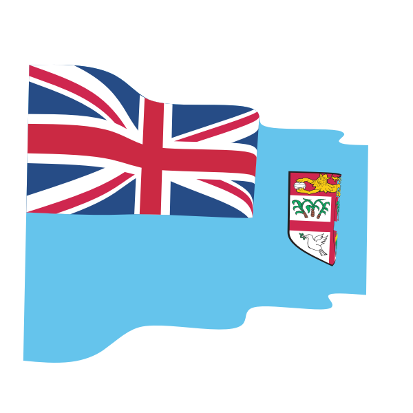 Waving flag of Fiji