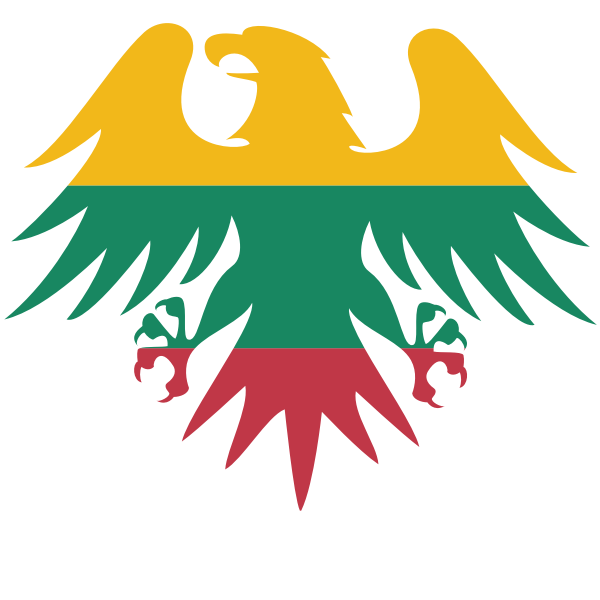 Lithuania flag heraldic eagle