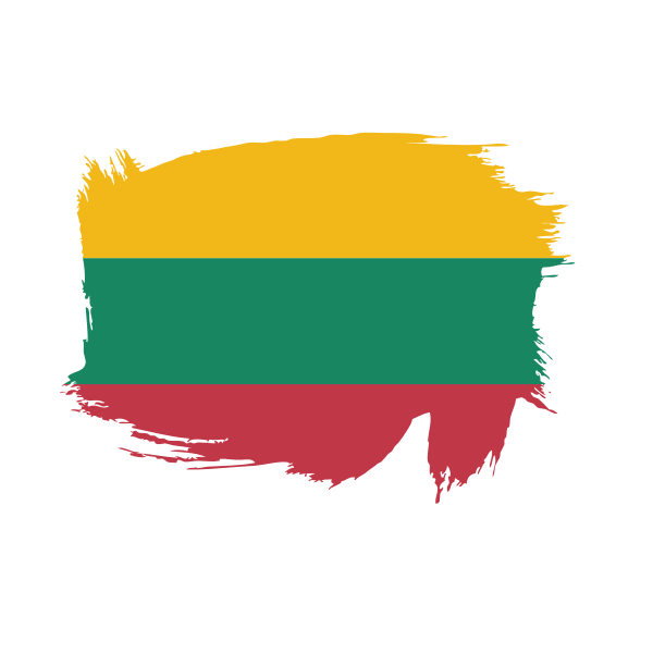 Lithuanian flag paint splatter