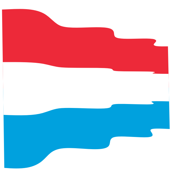 Waving flag of Luxembourg