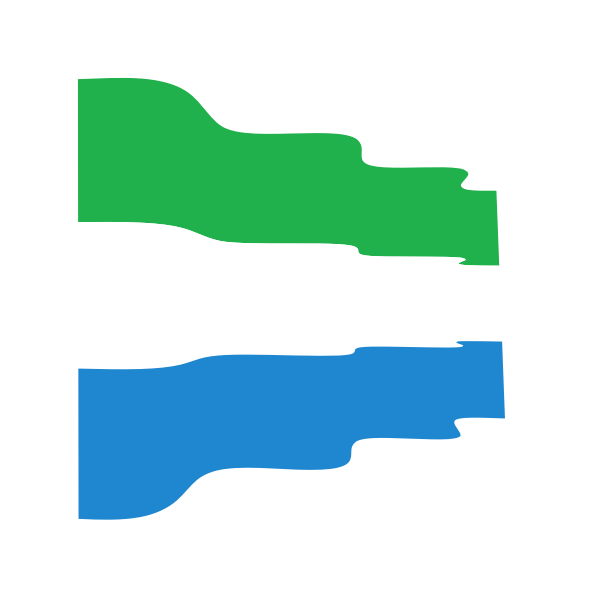 Waving flag of Sierra Leone