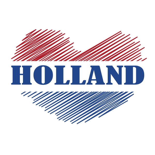 Flag of the Netherlands heart shape