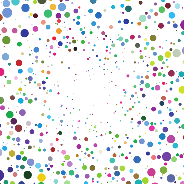 Colored scattered dots