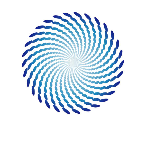 Dotted pattern swirl blue dots