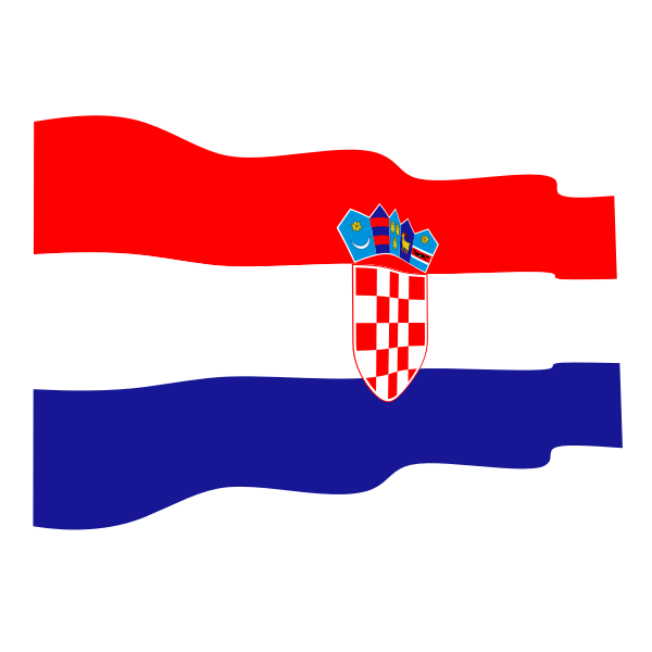 Waving Croatian flag