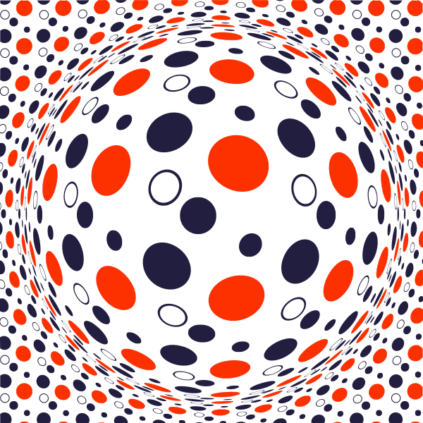 Spherical shape dotted pattern