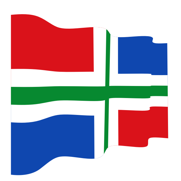 Waving flag of Groningen
