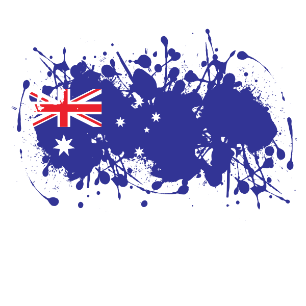 Australian flag ink grunge