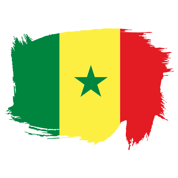 Senegal flag white background