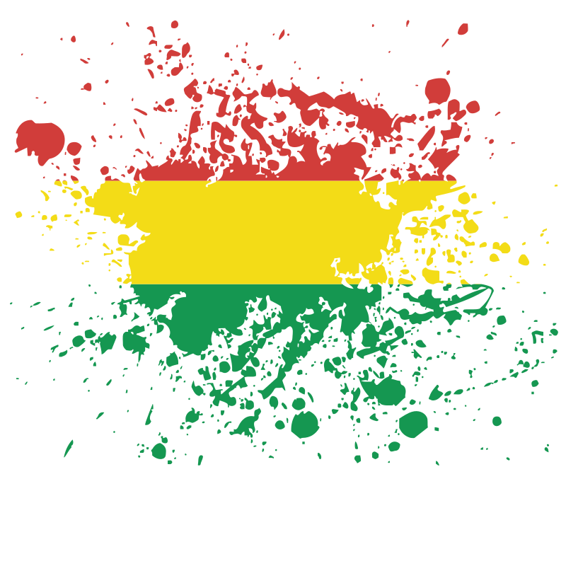 Bolivian flag ink grunge