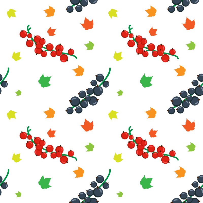 Berry floral pattern