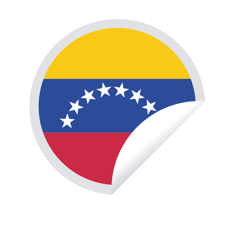 Venezuela flag peeling sticker