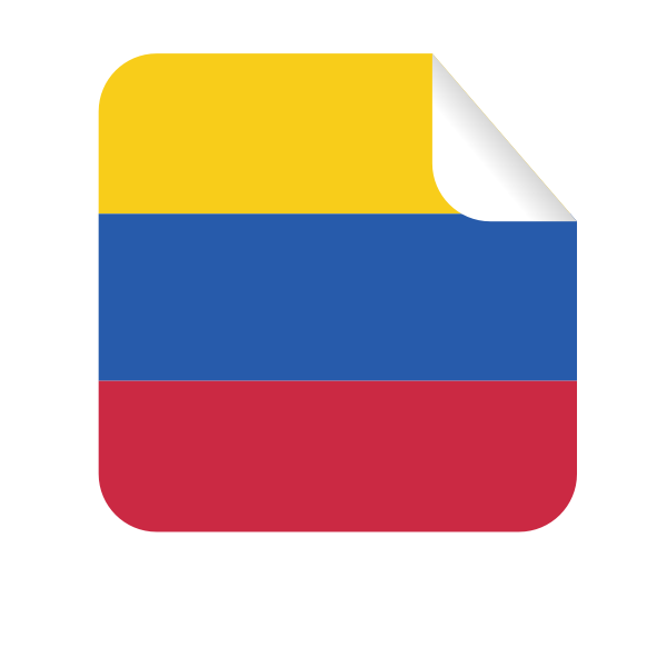 Colombian flag peeling sticker