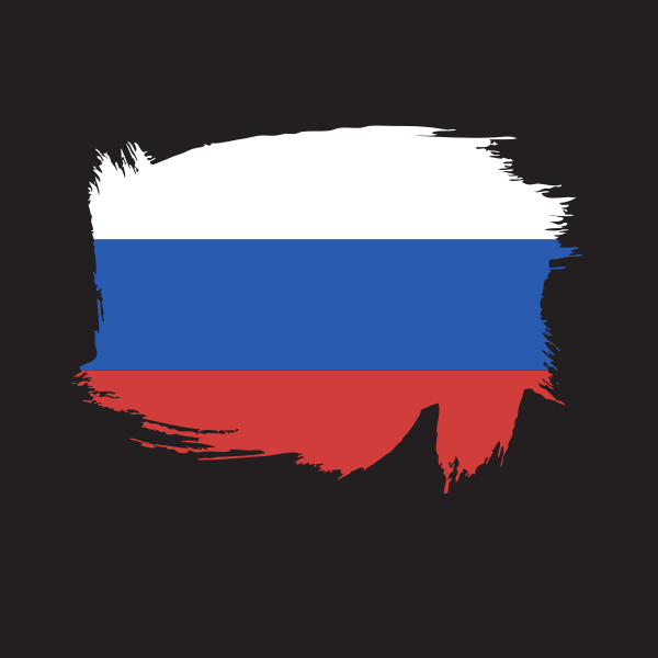 Painted flag of Russia