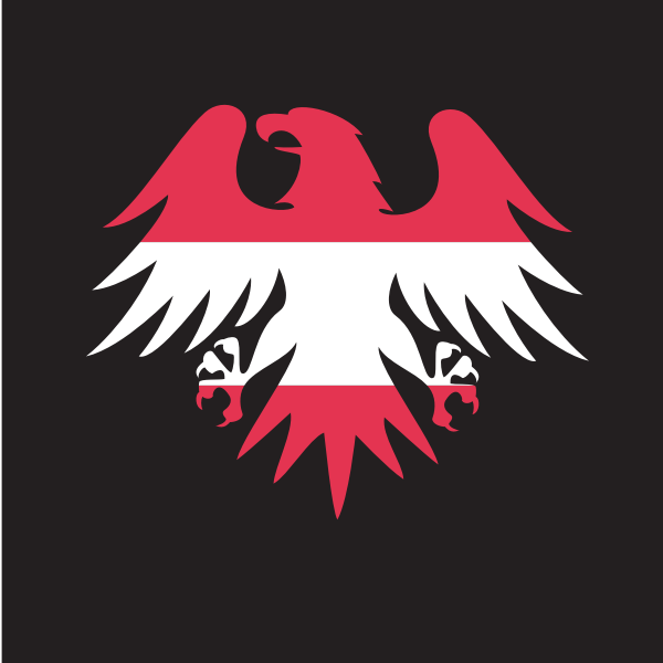 Republic of Austria flag heraldic eagle