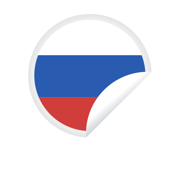 Russian flag peeling sticker