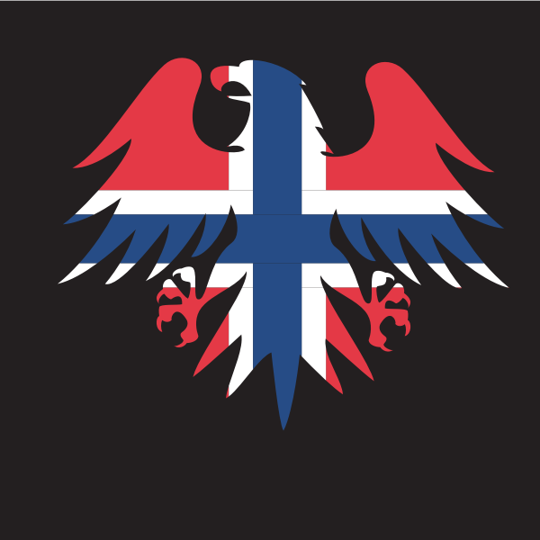 Norwegian flag heraldic eagle
