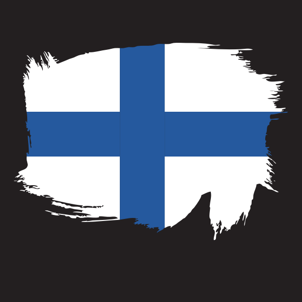 Painted flag of Finland