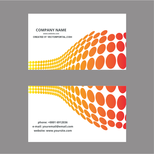 Business card template halftone pattern
