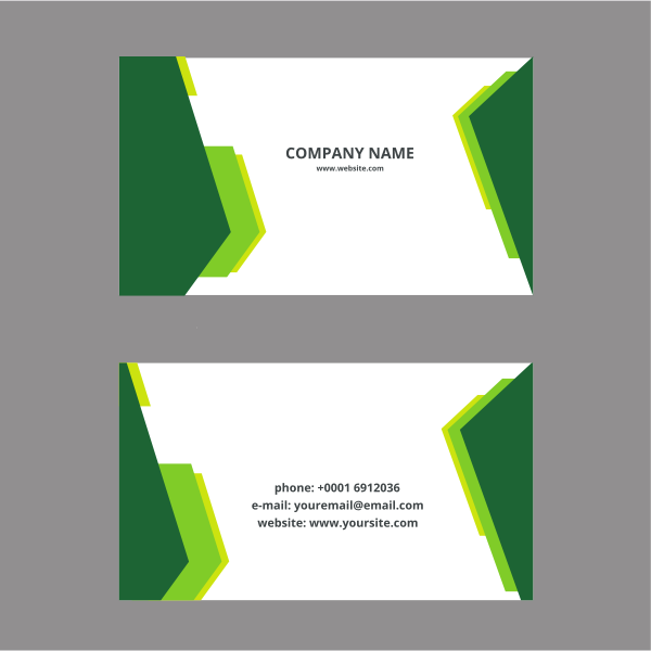 Business card template green theme