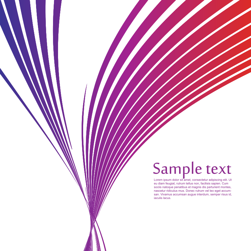 Abstract stripes with sample text