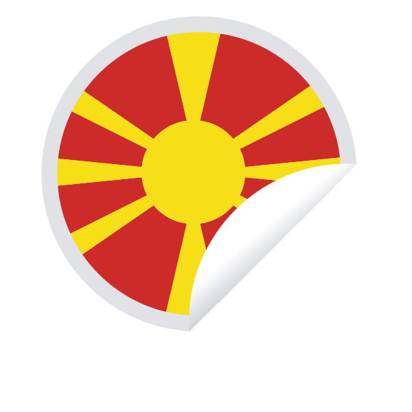 North Macedonia flag sticker