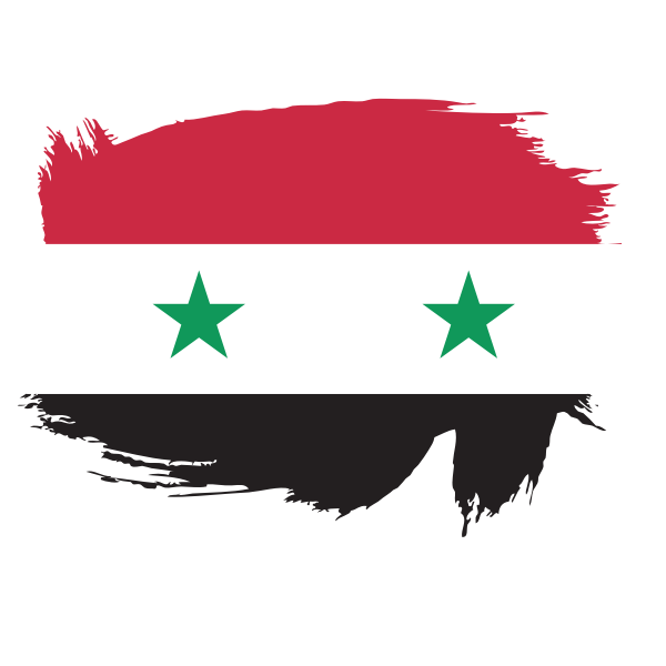 Painted flag of Syria