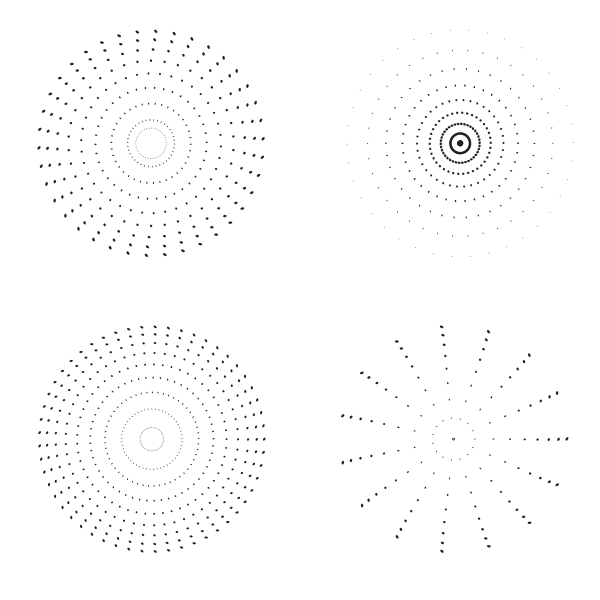 Speckle radial patterns