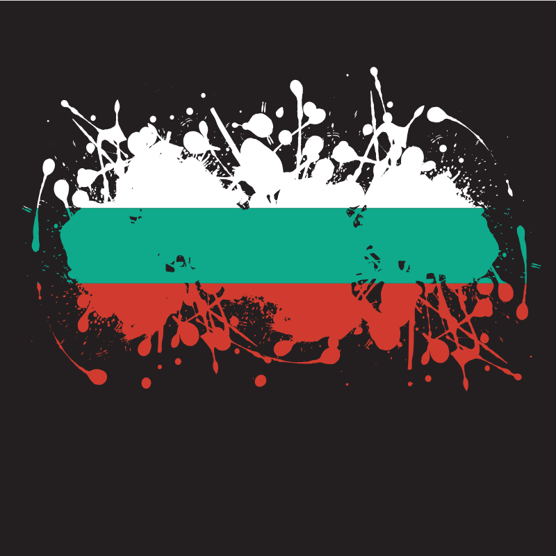 Bulgarian flag ink grunge