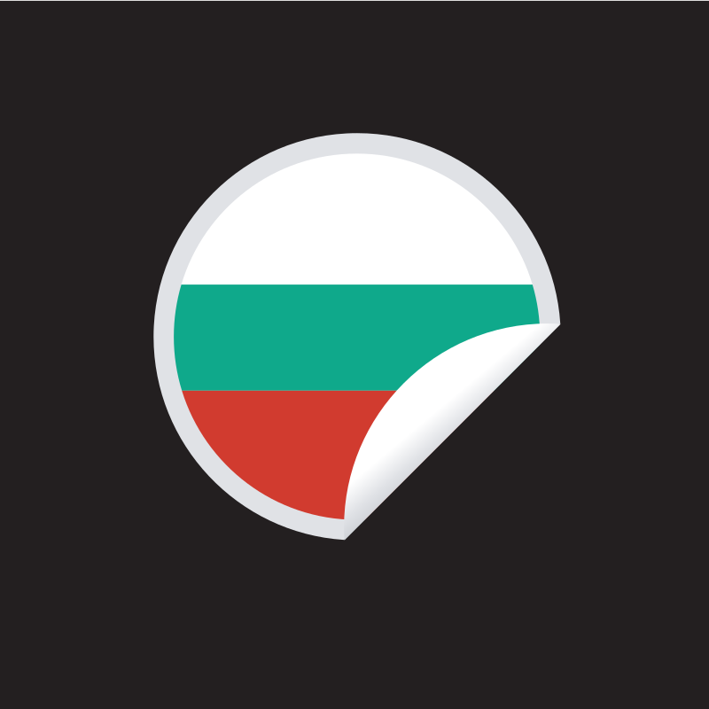 Bulgarian flag peeling sticker