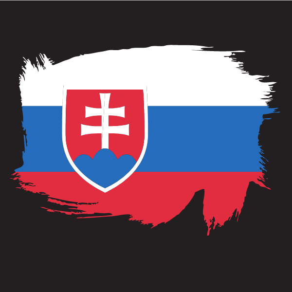 Painted flag of Slovakia