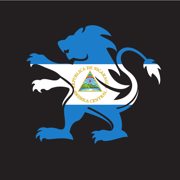 Nicaragua flag heraldic lion crest
