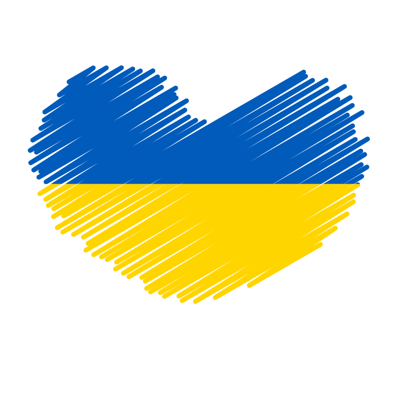 Ukraine flag heart symbol