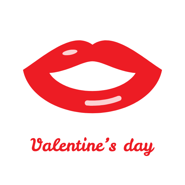 Valentine day lips