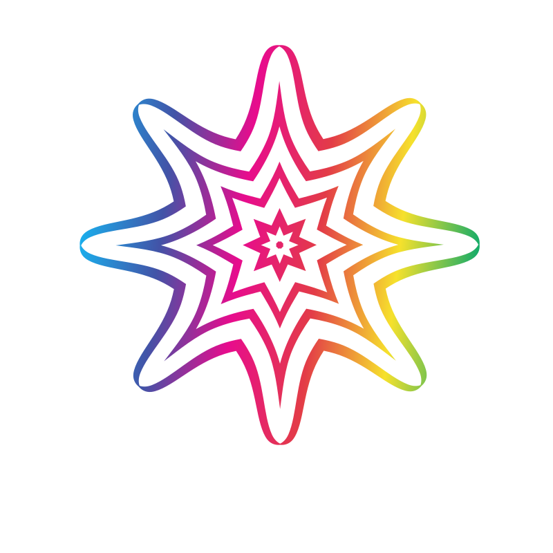 Colorful star shape