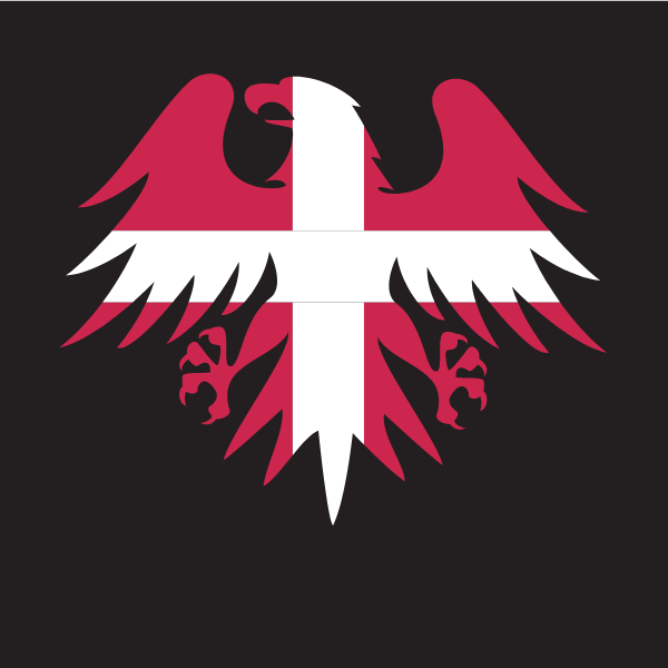 Danish flag heraldic eagle