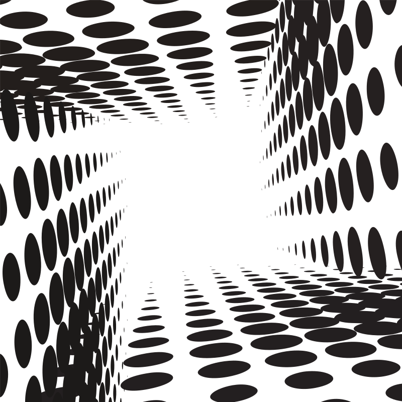 Halftone pattern tunnel