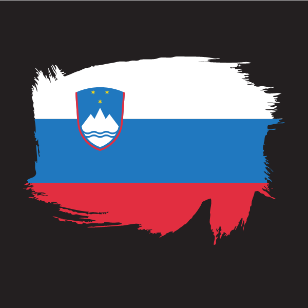 Painted flag of Slovenia