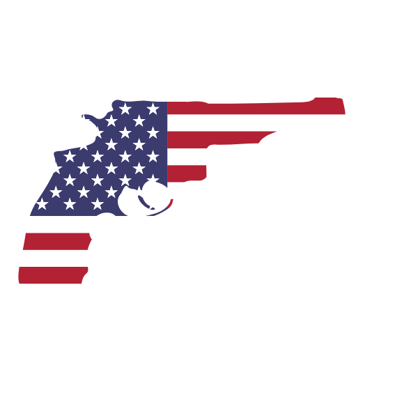 American flag gun silhouette