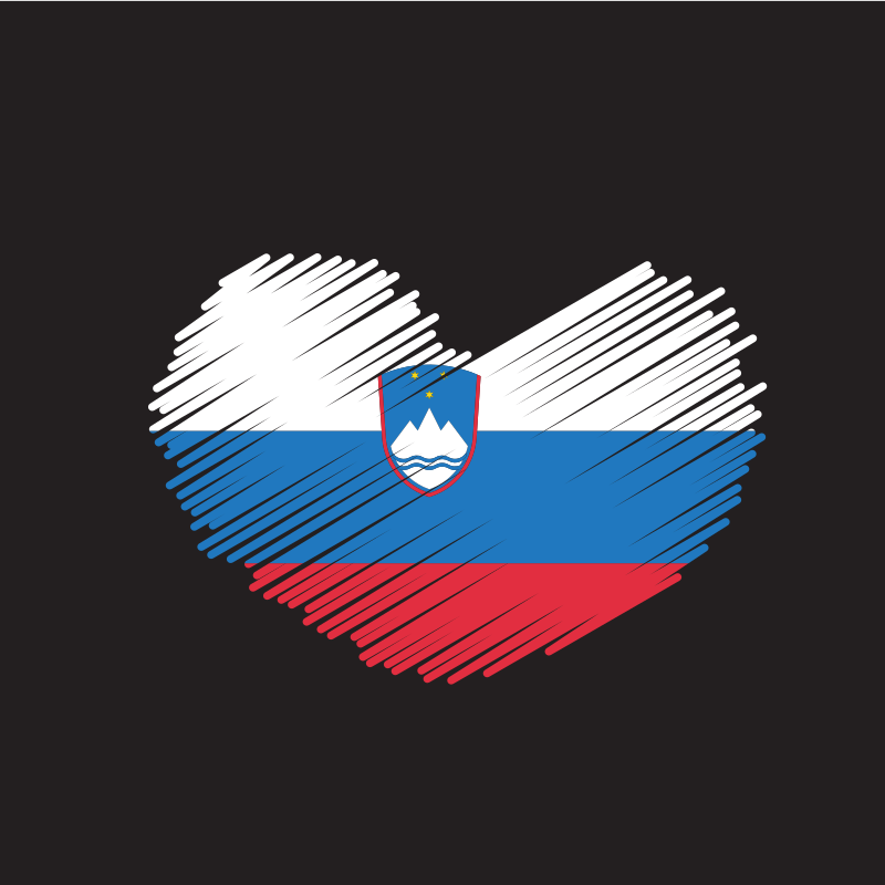 Patriotic symbol with Slovenian flag