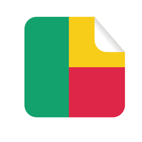 Benin flag sticker
