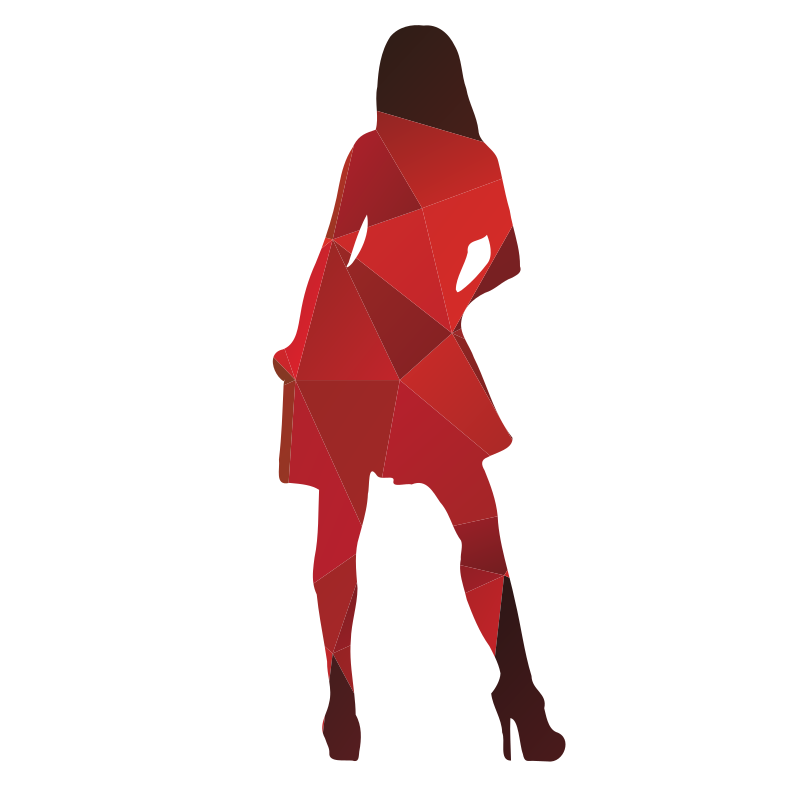 Woman color silhouette