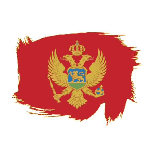 Painted flag of Montenegro