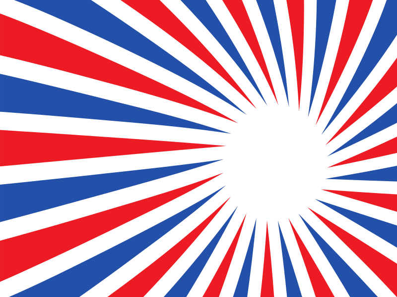 Radial beams background red and blue