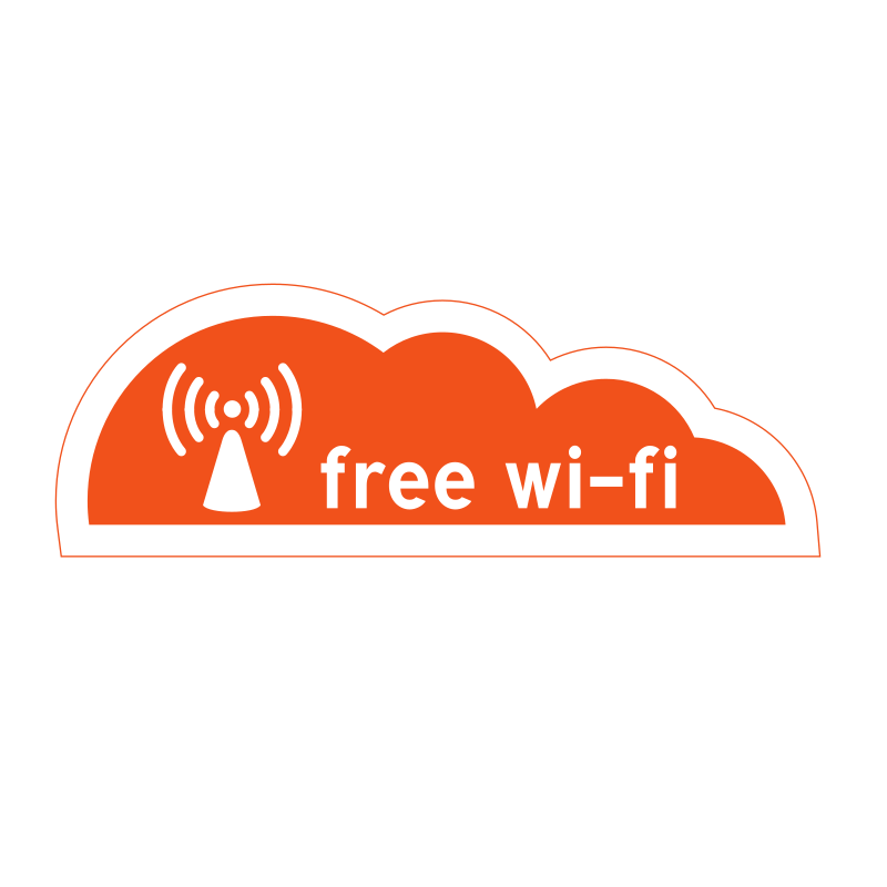 Free Wi-Fi signal sticker