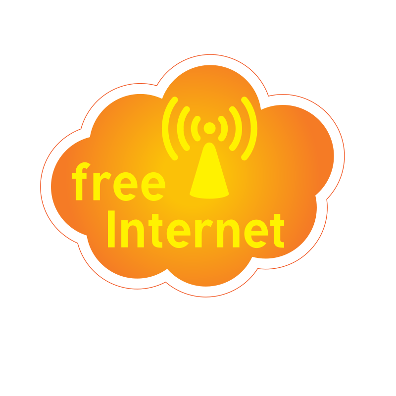 Free Wi-Fi sticker clip art
