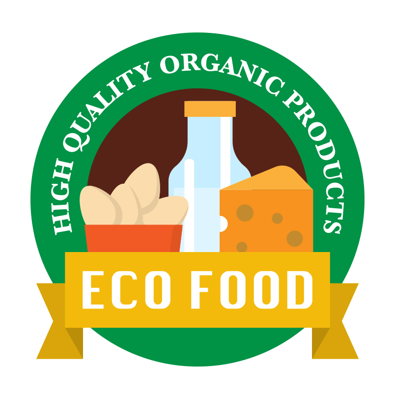 Organic products food label logo