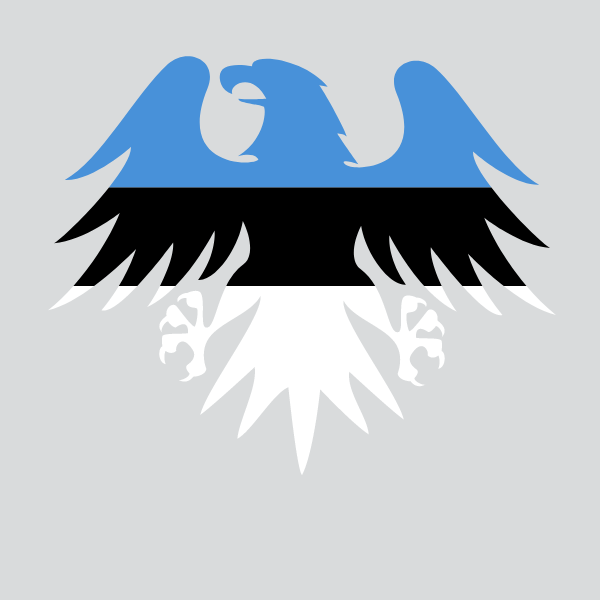 Estonian flag heraldic eagle crest