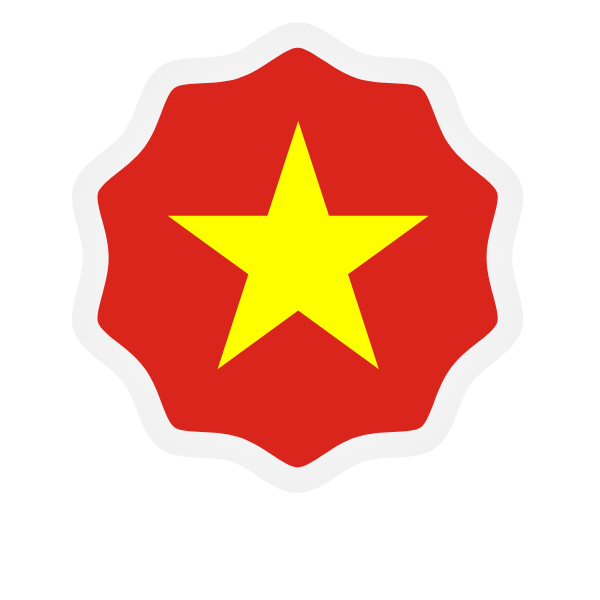 Vietnam flag sticker symbol