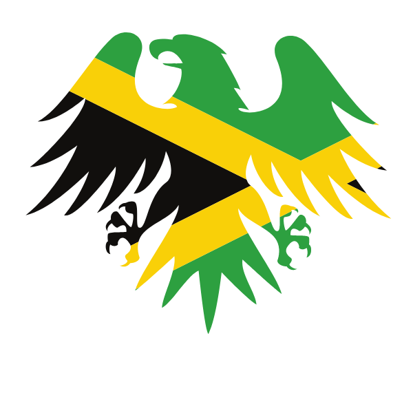 Jamaican flag heraldic eagle